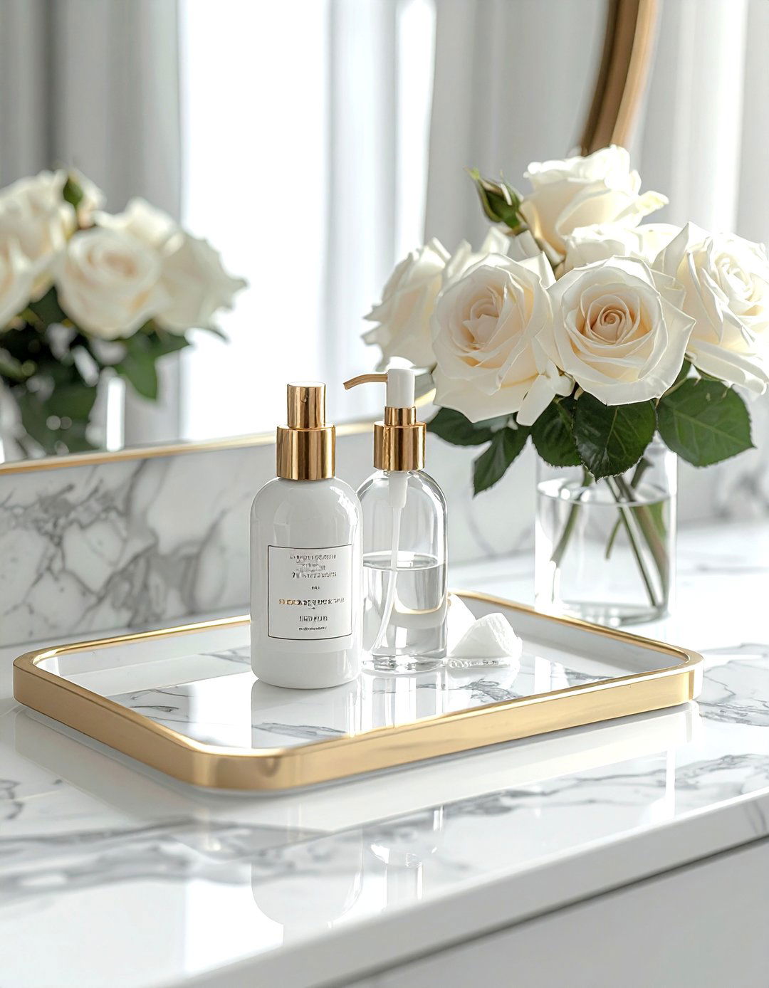 Marble vanity tray - 30 vanity tray ideas