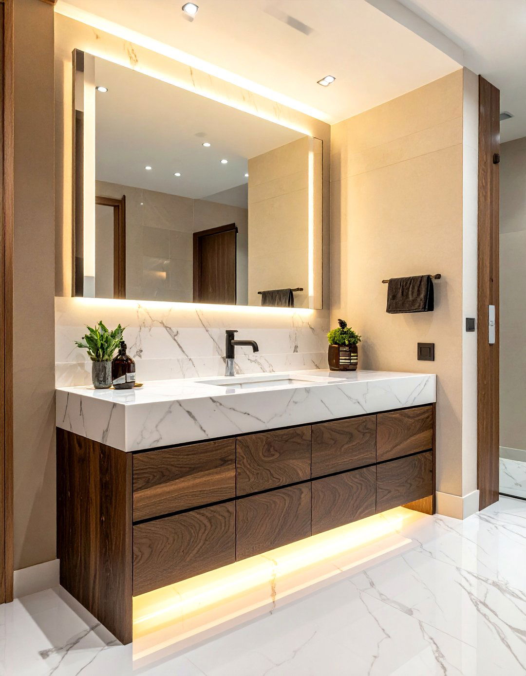 Marble vanity unit - 30 English bathroom ideas