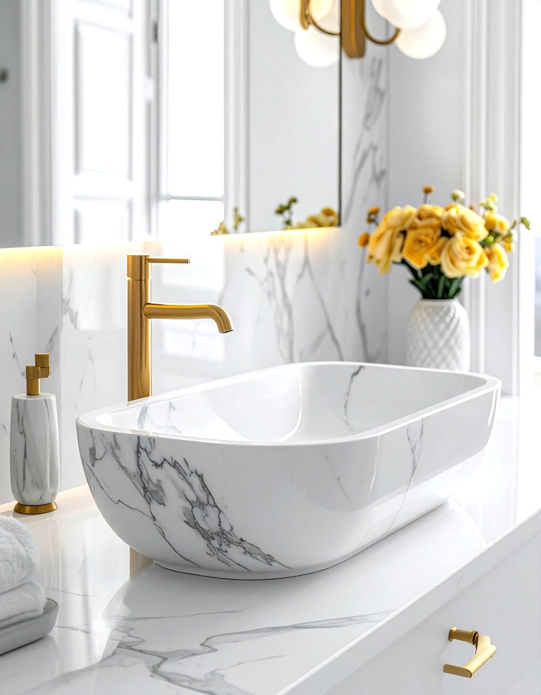 Marble vessel sink - 30 vessel sink ideas