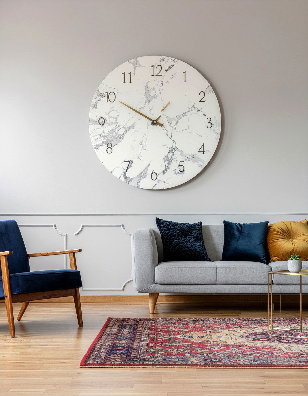 Marble wall clock - 30 living room wall clocks