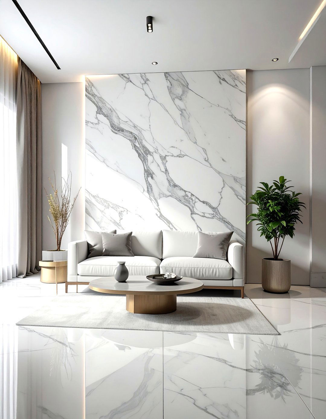Marble wall paneling - 30 luxury home decor ideas