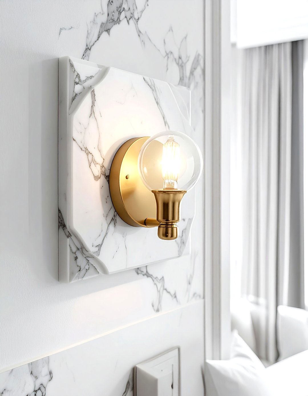 Marble wall sconce - 30 wall light ideas