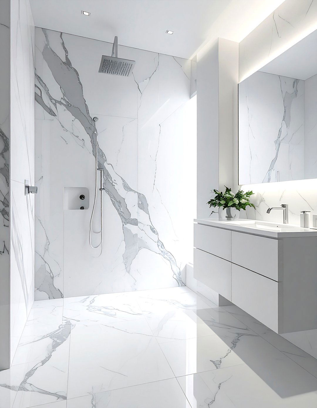Marble wall tile - 30 spa bathroom ideas