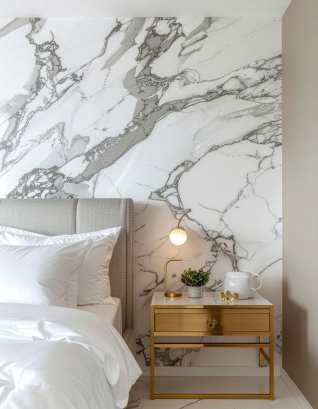 Marble wallpaper bedroom - 30 bedroom modern wallpapers