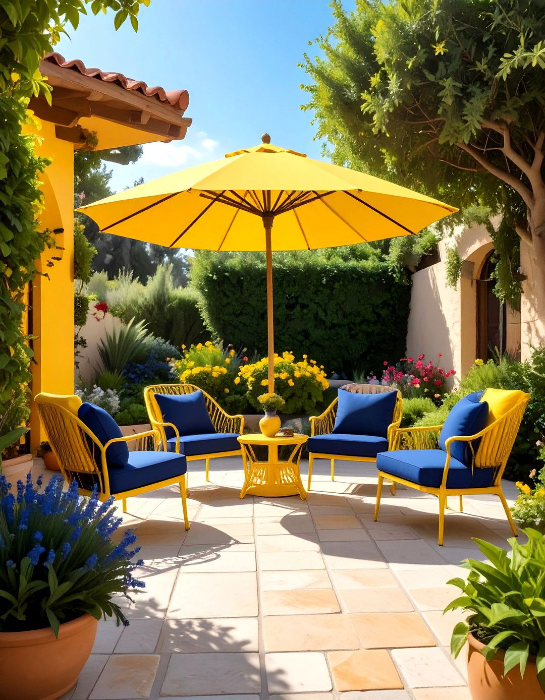 Marigold Yellow Patio - 30 bold color decor ideas