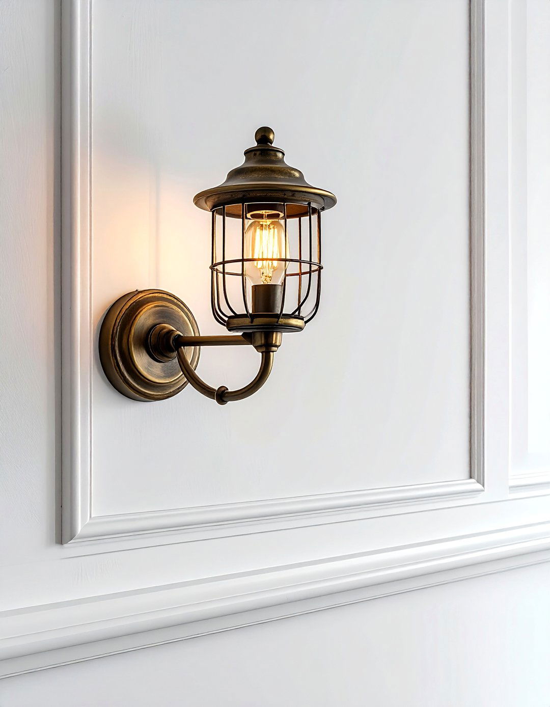 Maritime Lantern Sconce - 30 nautical bathroom ideas