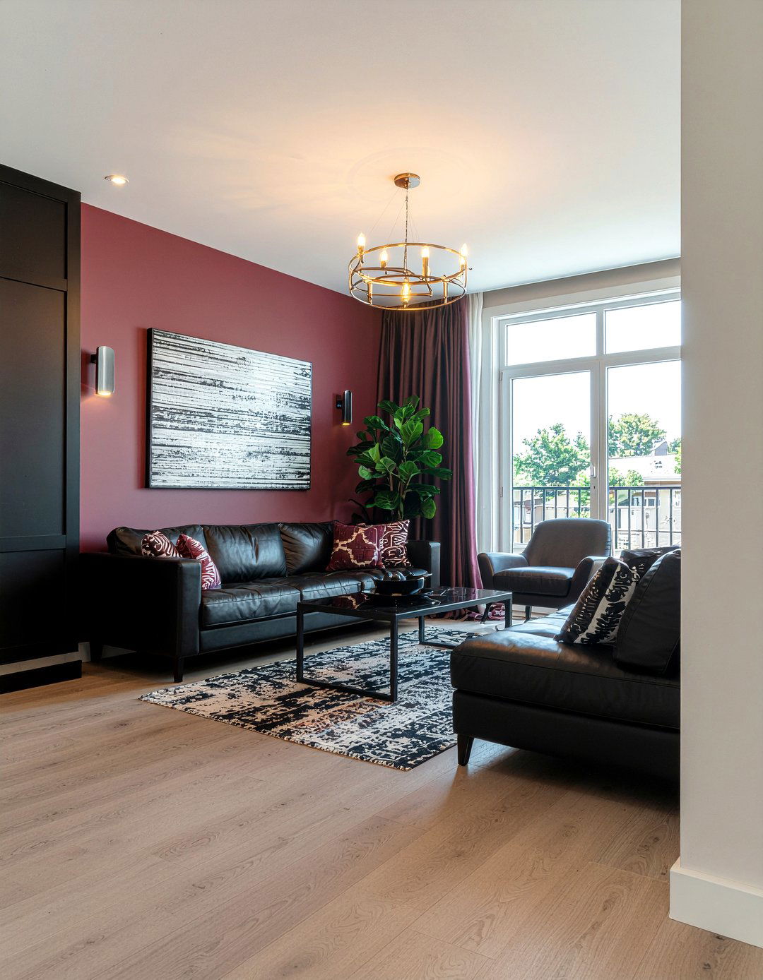 Maroon and black living room - 30 maroon living room ideas