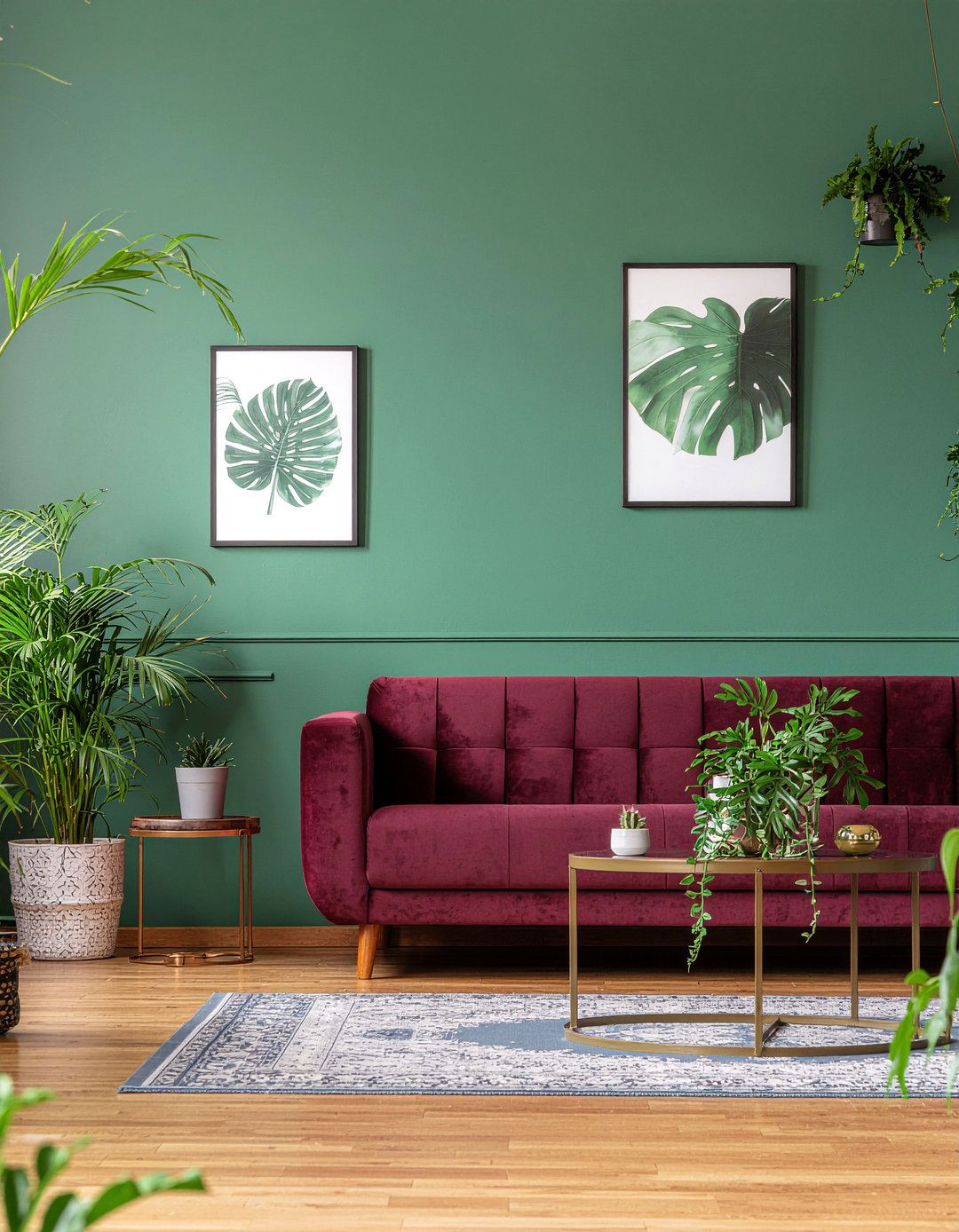 Maroon and green living room - 30 maroon living room ideas