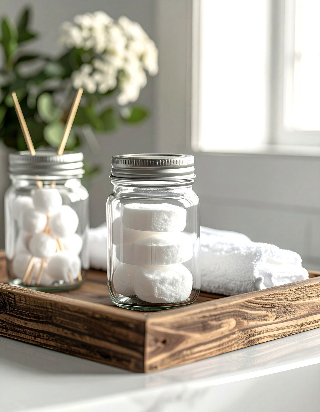 Mason Jar Bathroom Storage - 30 bathroom storage tips