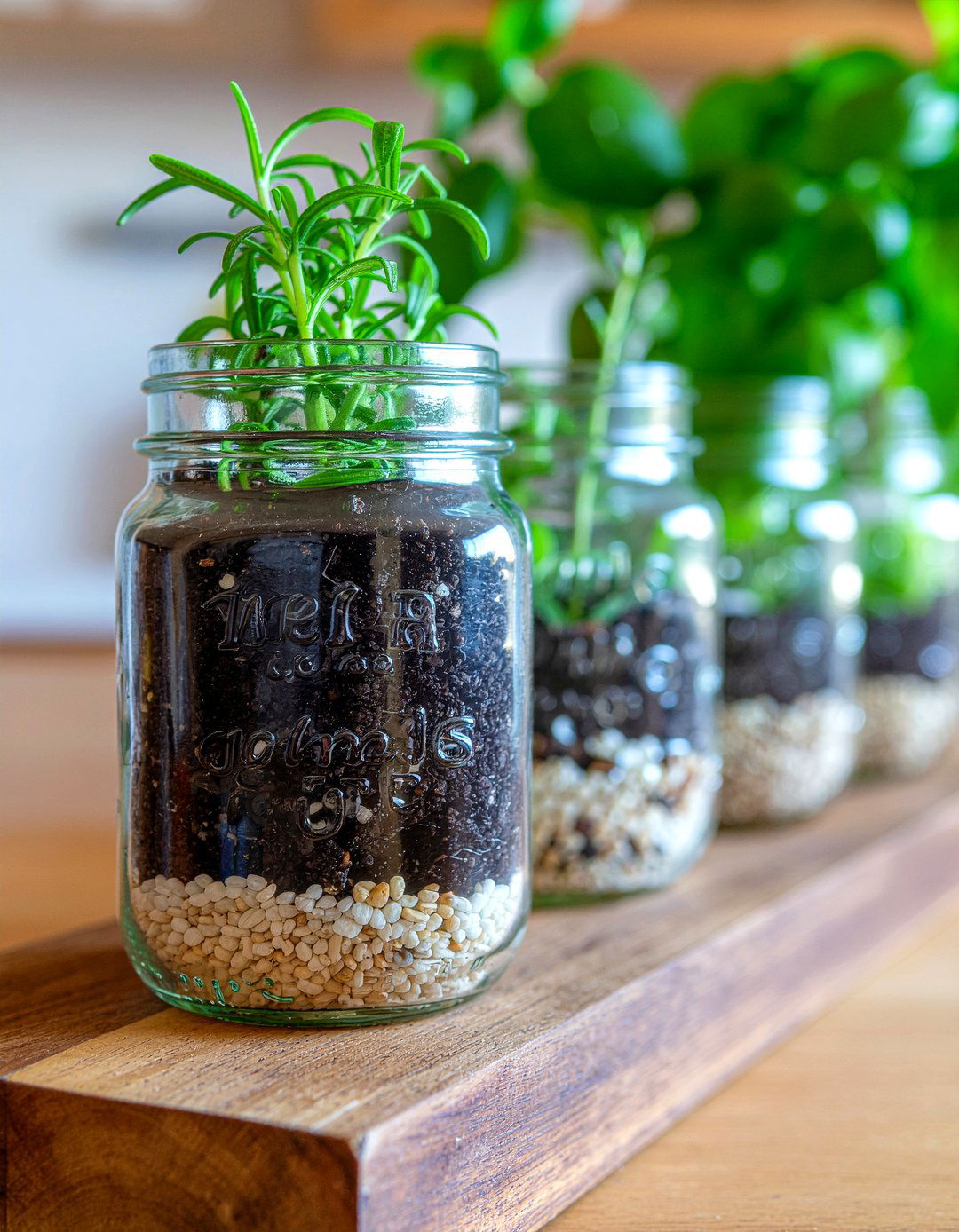 Mason Jar Herb Garden - 30 kitchen herb garden ideas