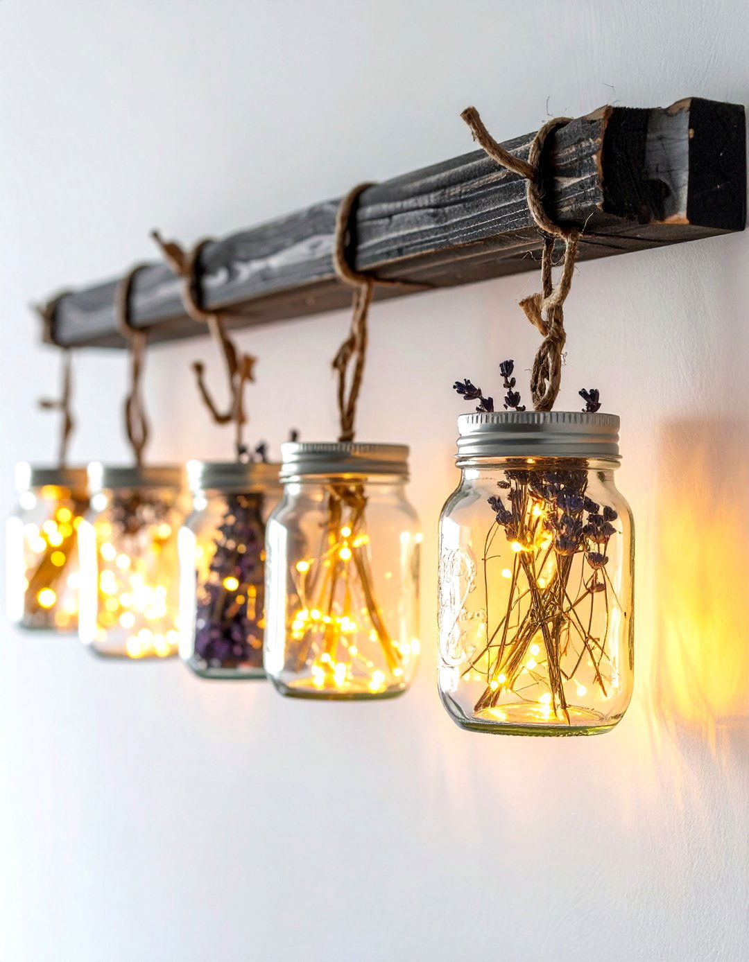 Mason Jar Wall Sconce - 30 upcycled decor ideas