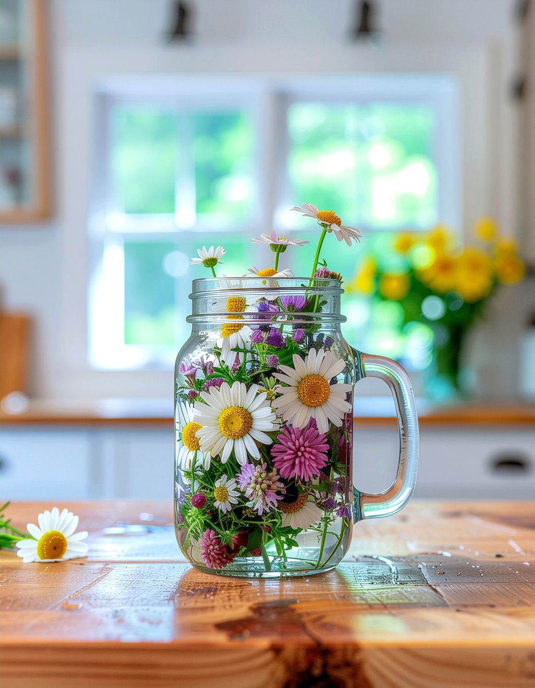 Mason Jar Wildflower - 30 everyday flower ideas