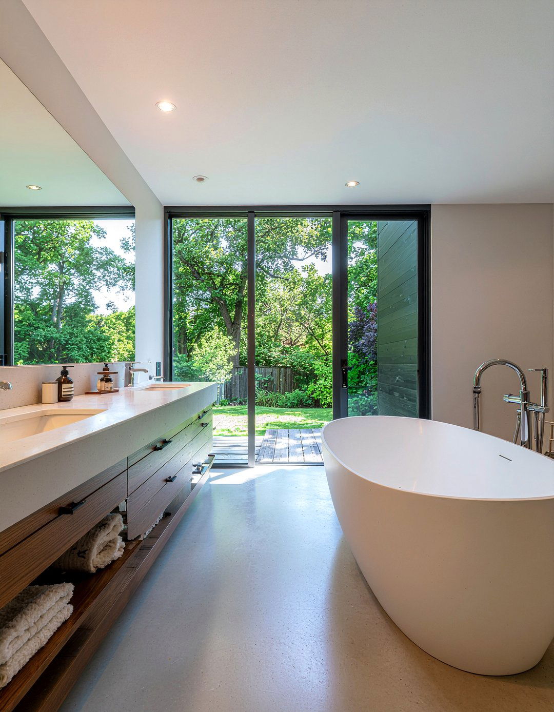 Master Bathroom Concrete - 30 bathroom concrete floor ideas