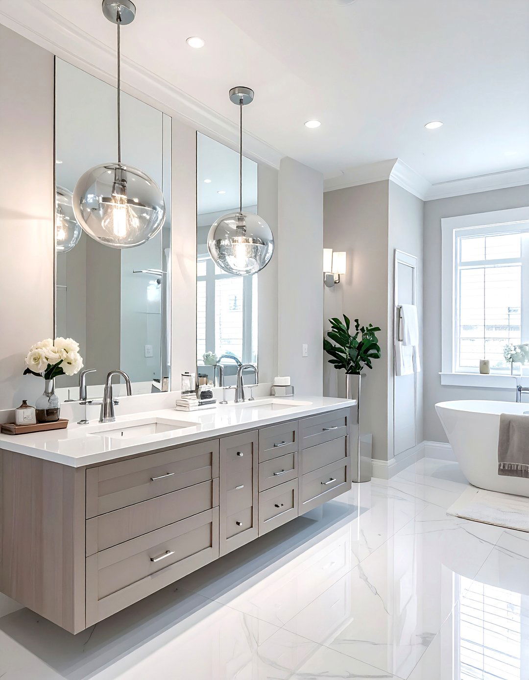 Master Bathroom Polished Nickel Lighting - 30 polished nickel bathroom ideas