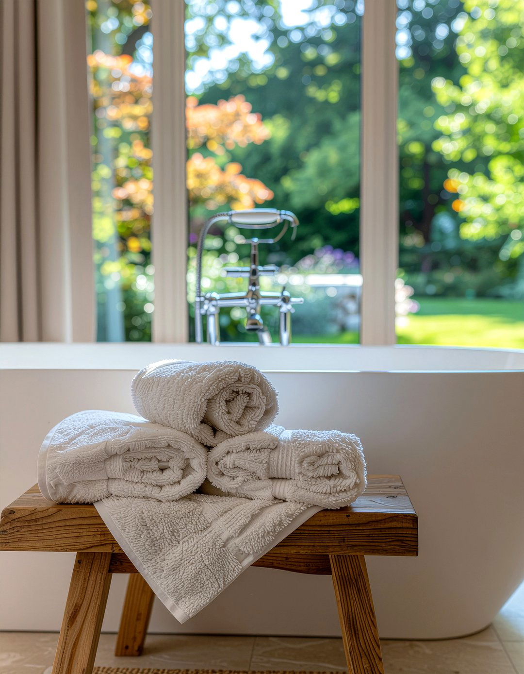 Master Suite Arrangement - 30 bathroom towel folding ideas