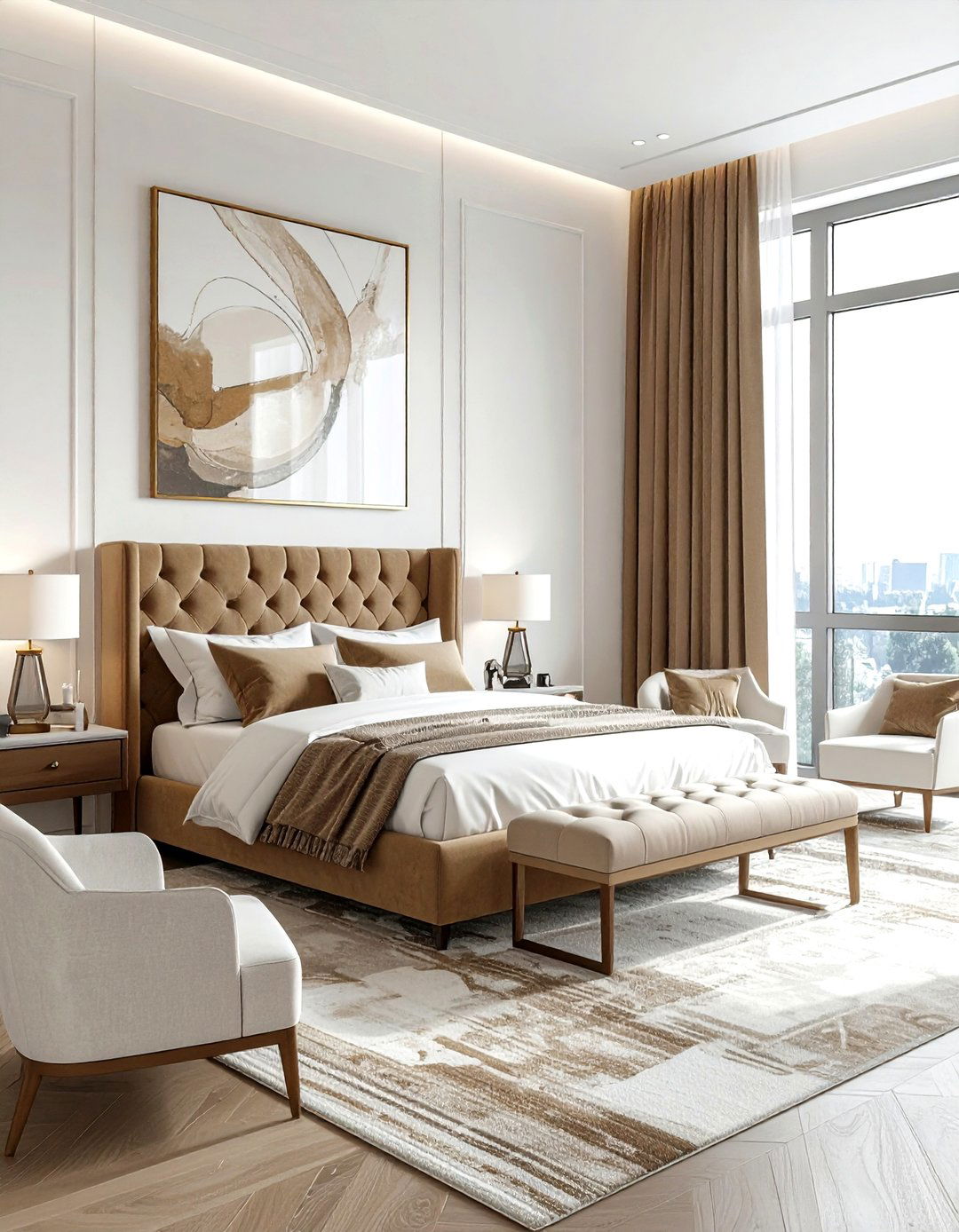 Master Tan And White Bedroom - 30 tan and white bedroom ideas