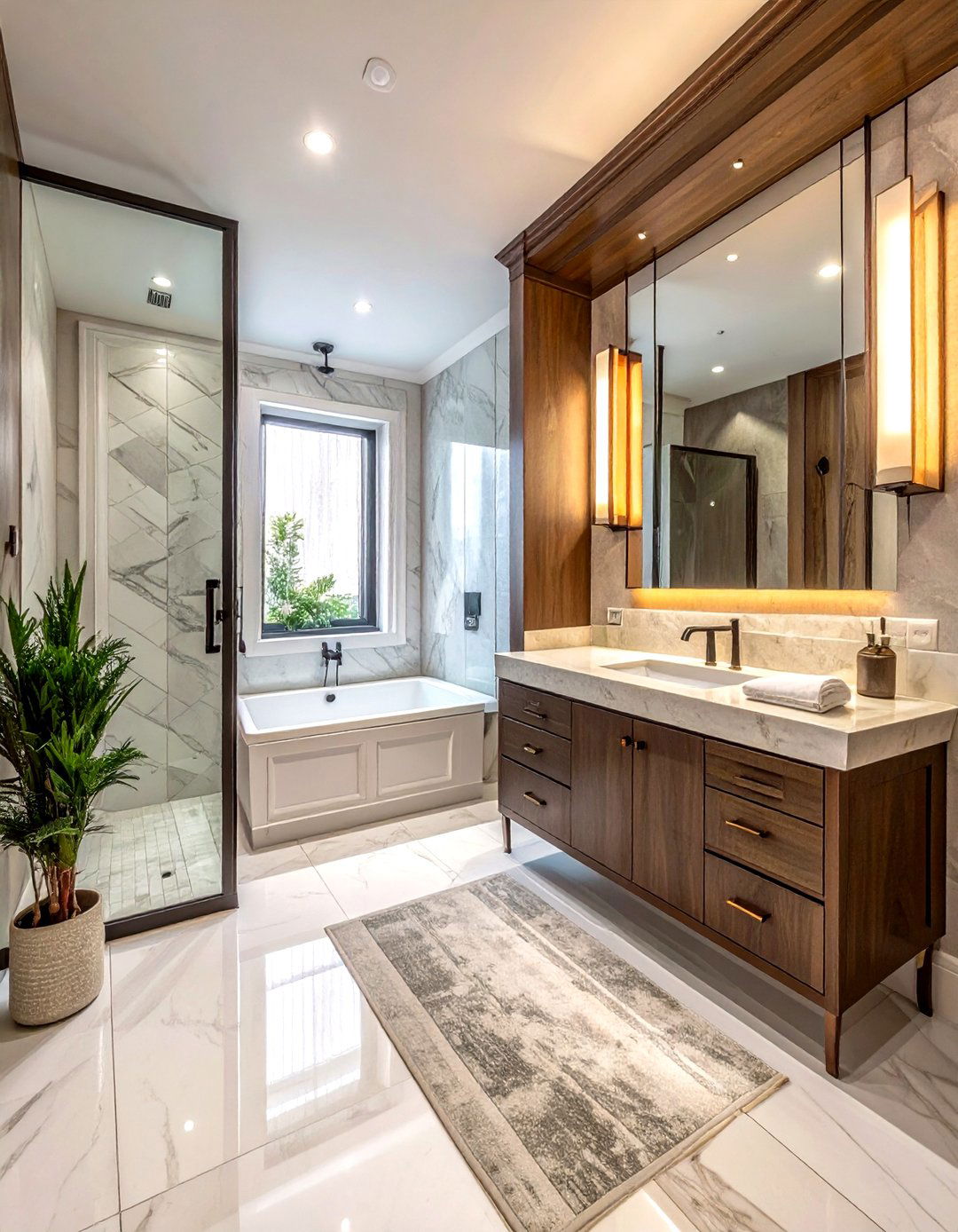 Master bathroom floor plan - 30 bathroom reconfiguration ideas