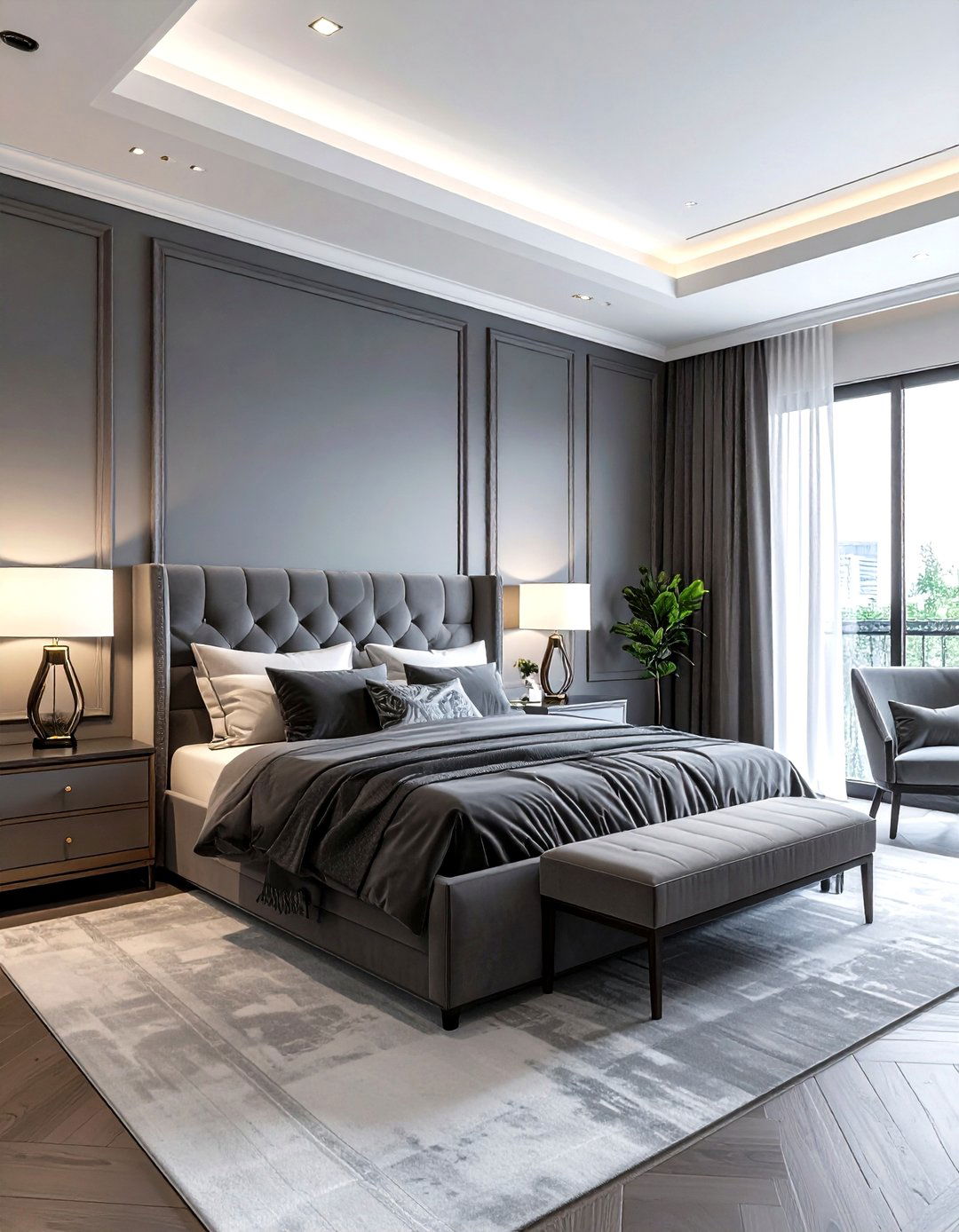 Master bedroom accent wall molding - 30 new construction decor ideas