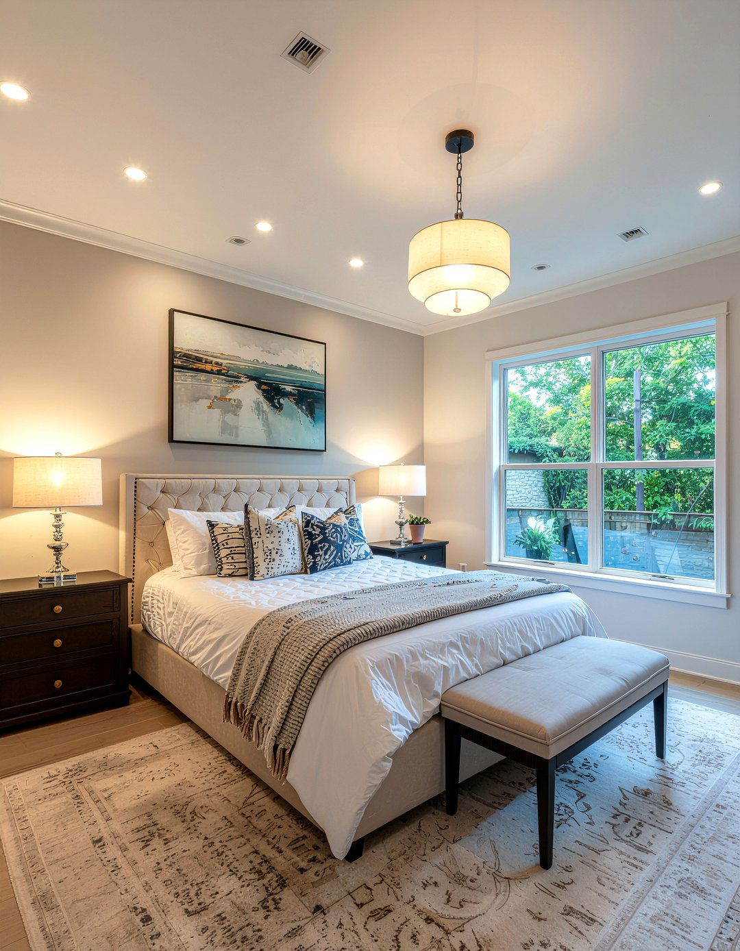 Master bedroom lighting fixtures - 30 spacious bedroom ideas