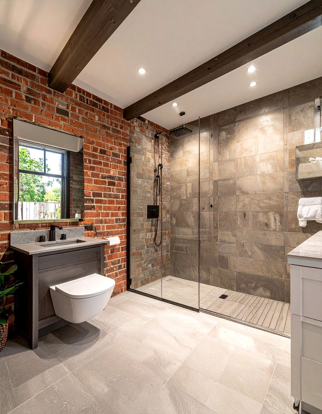 Master brick bathroom - 30 brick bathroom ideas