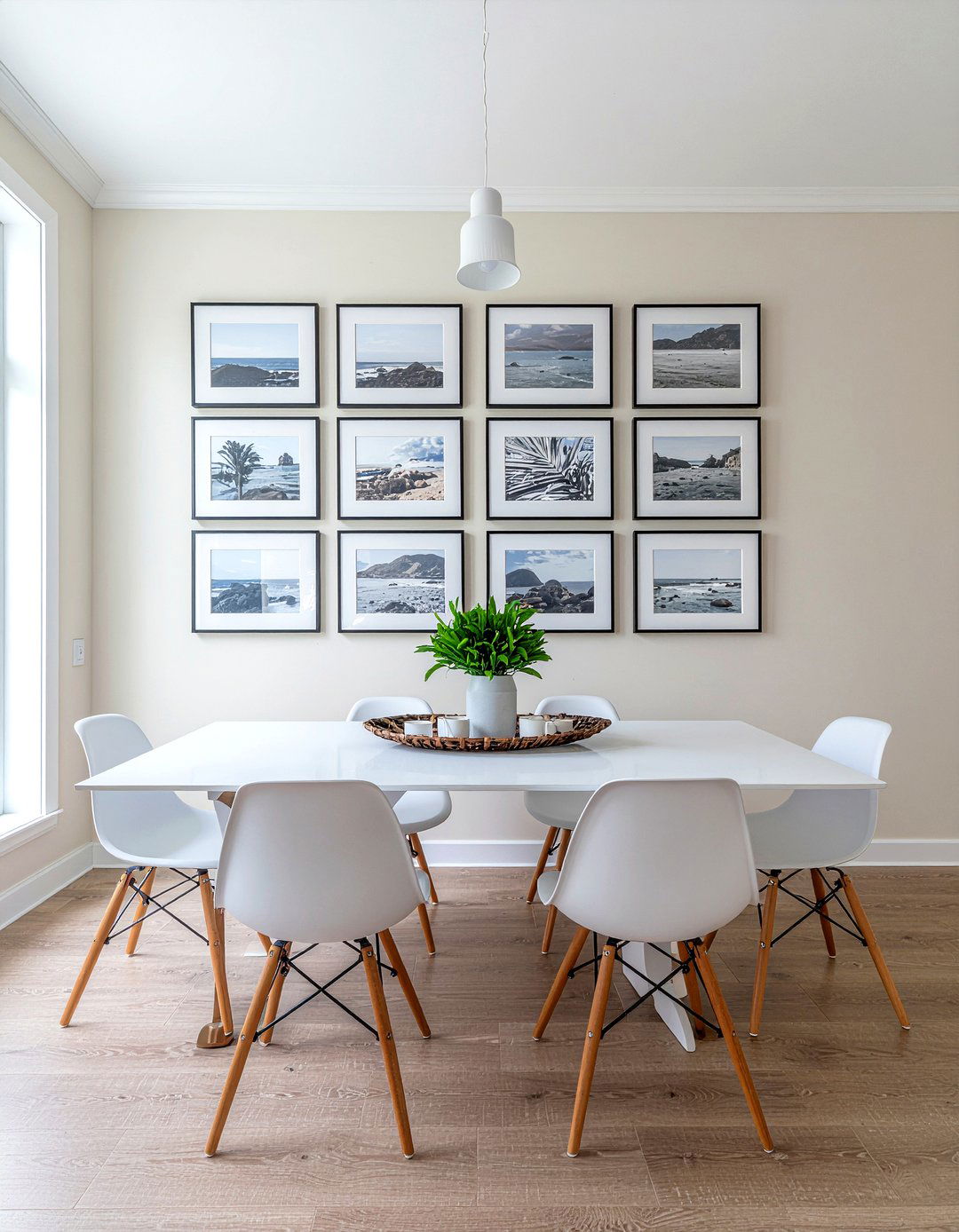 Matching Framed Art Prints Grid - 30 dining room symmetry ideas