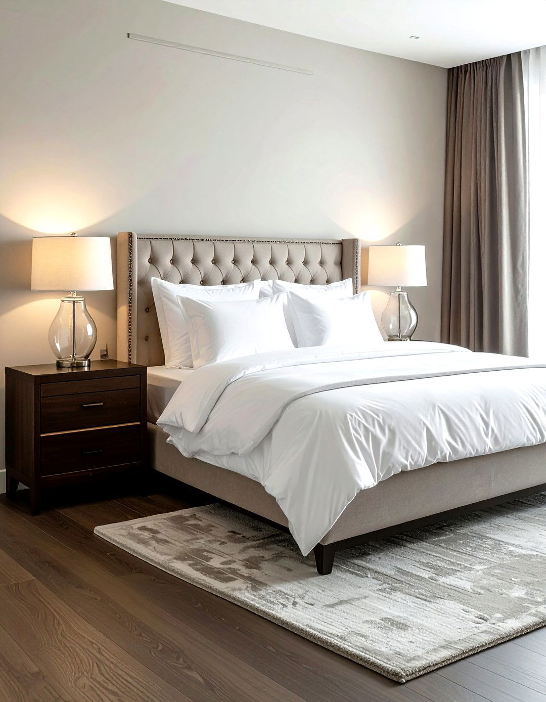 Matching nightstands - 30 decor symmetry ideas