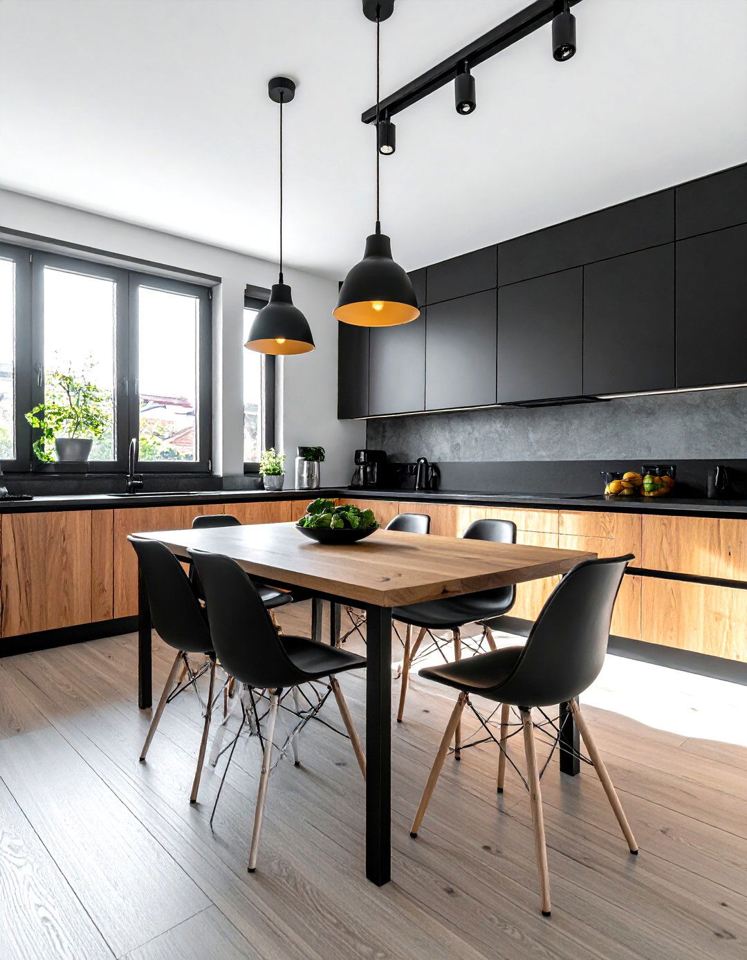Matte Black Accents - 30 warm modern kitchen ideas