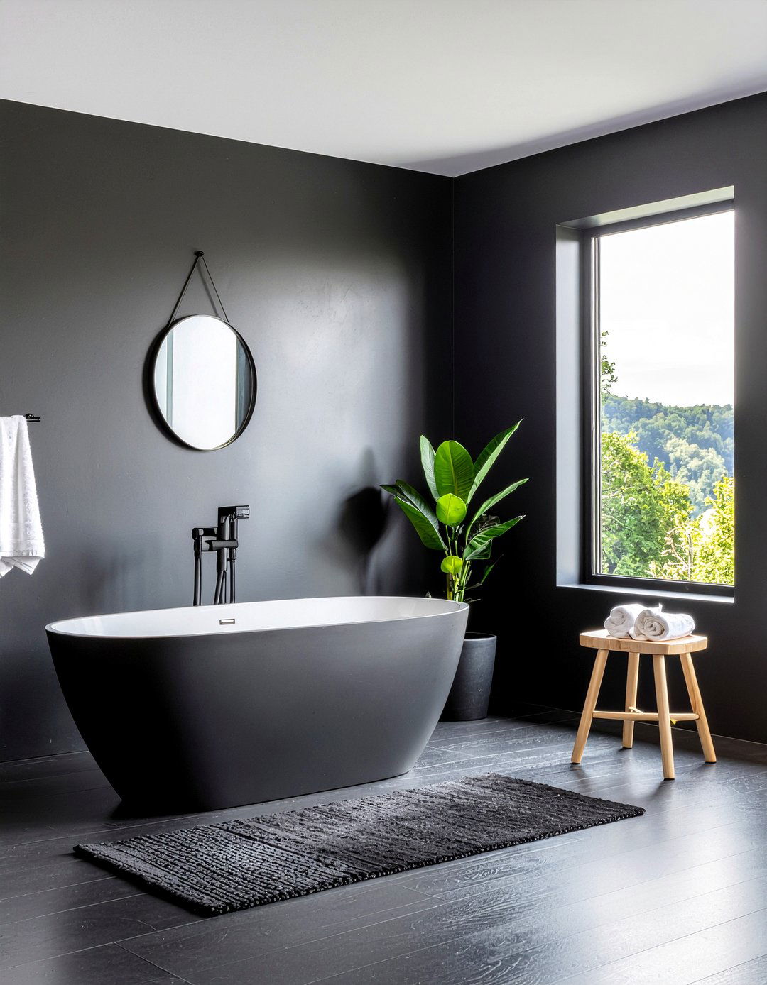 Matte Black Bathroom - 30 moody bathroom ideas