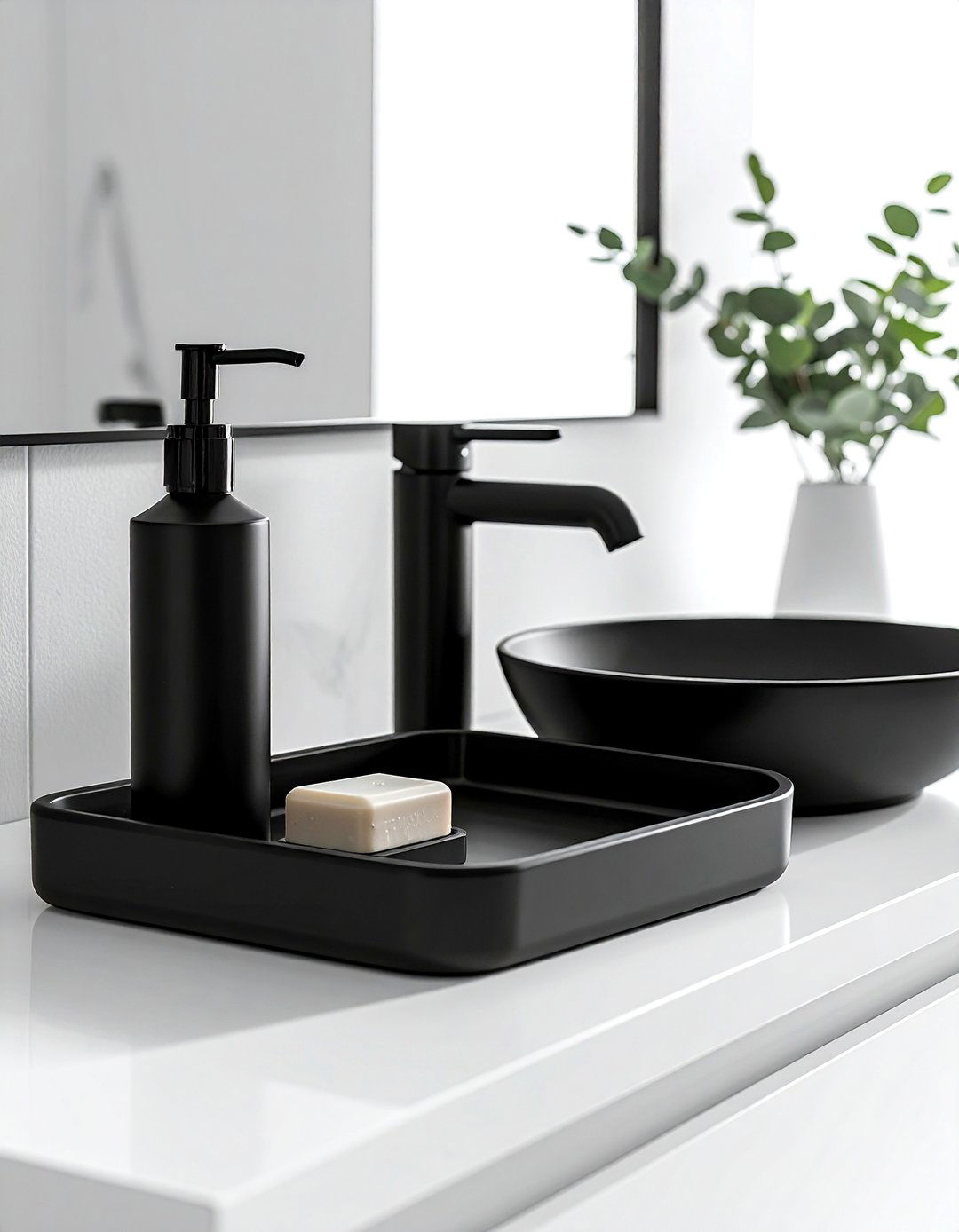 Matte Black Bathroom Accessories - 30 vintage modern bathroom ideas