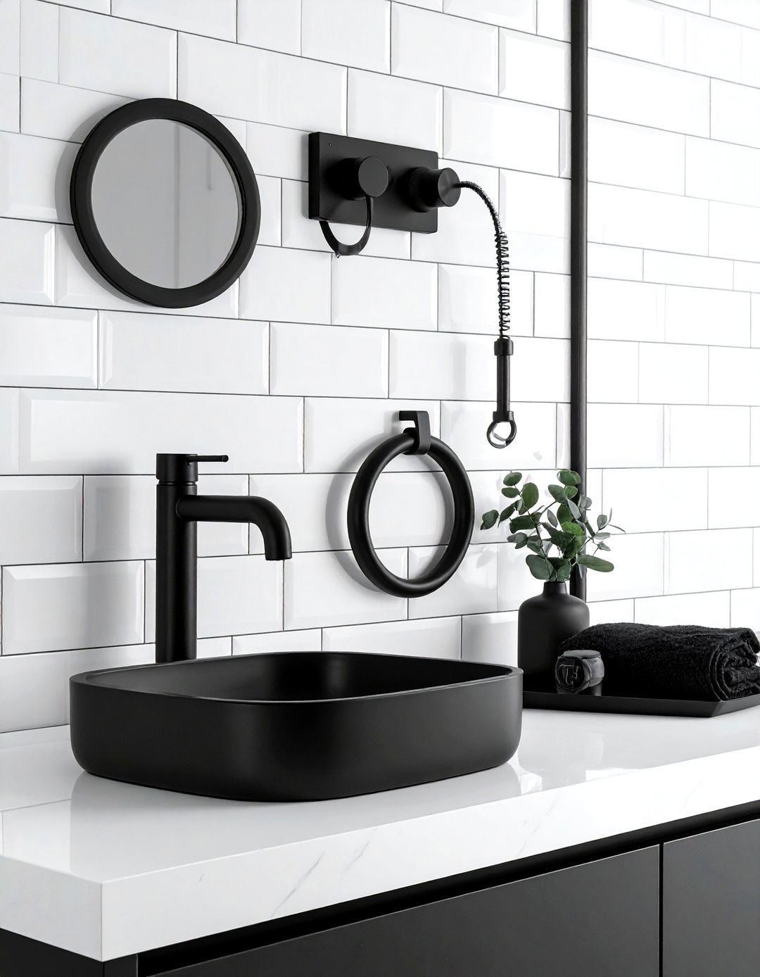 Matte Black Bathroom Fixture - 30 serene bathroom ideas