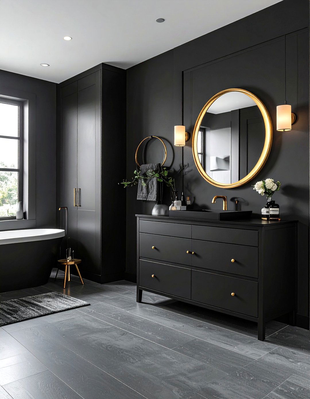 Matte Black Bathroom Furniture - 30 black bathroom furniture ideas