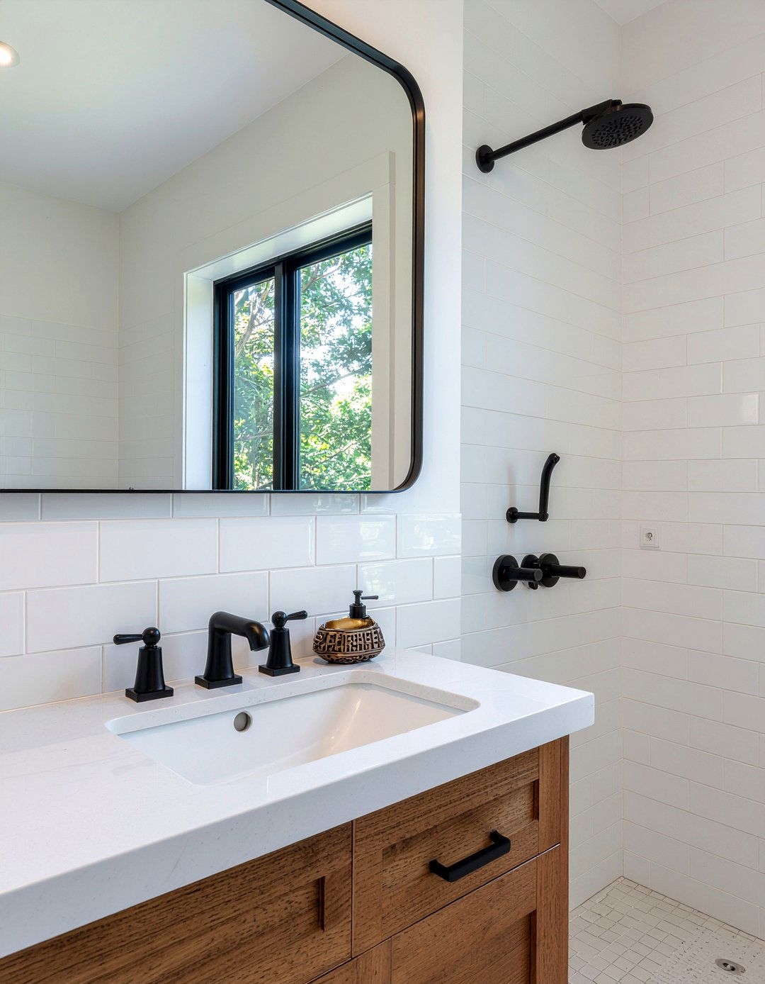 Matte Black Bathroom Hardware - 30 rustic modern bathroom ideas