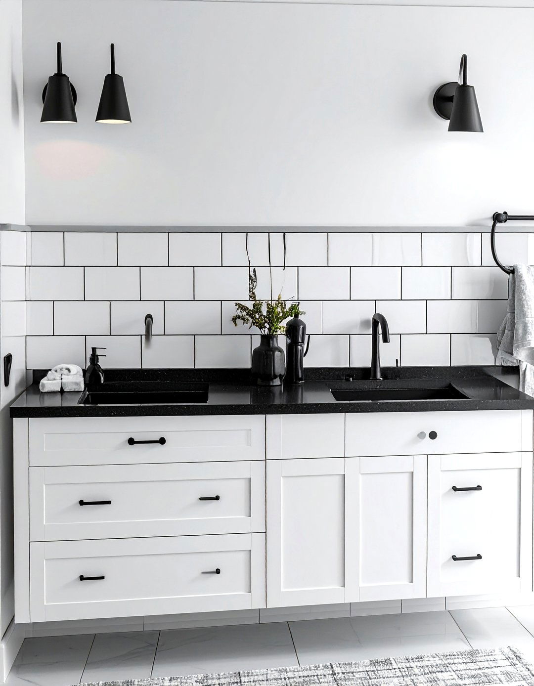 Matte Black Bathroom Hardware - 30 spec home bathroom ideas