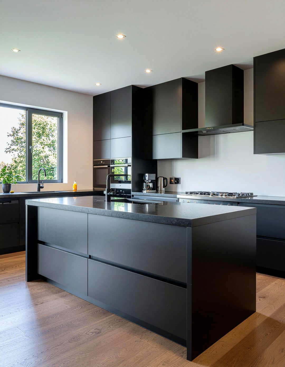 Matte Black Cabinets - 30 all black kitchen ideas