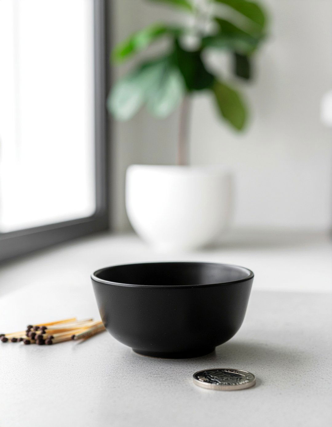 Matte Black Circular Bowl - 30 living room trinket dishes
