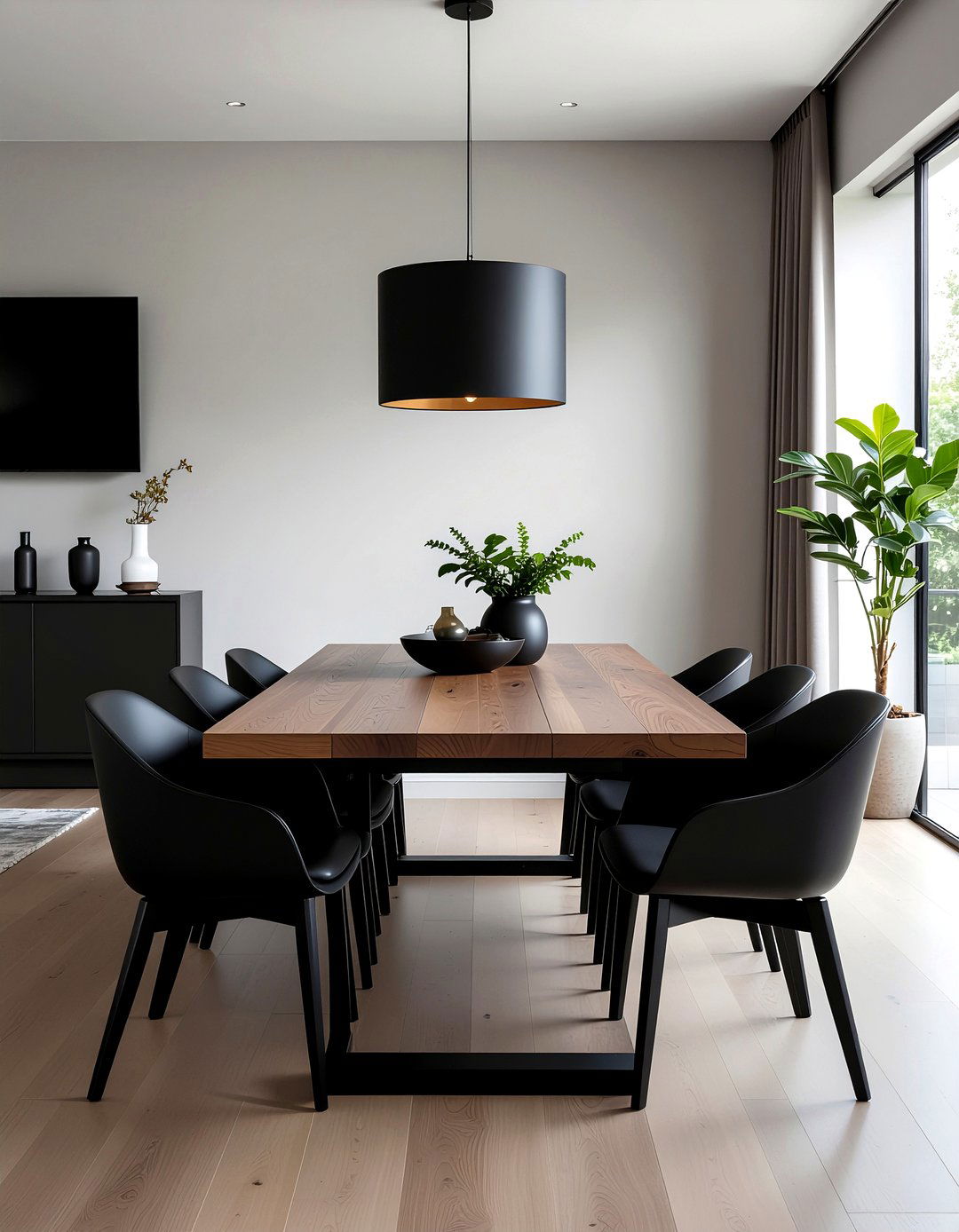 Matte Black Dining Furniture - 30 dark dining room ideas