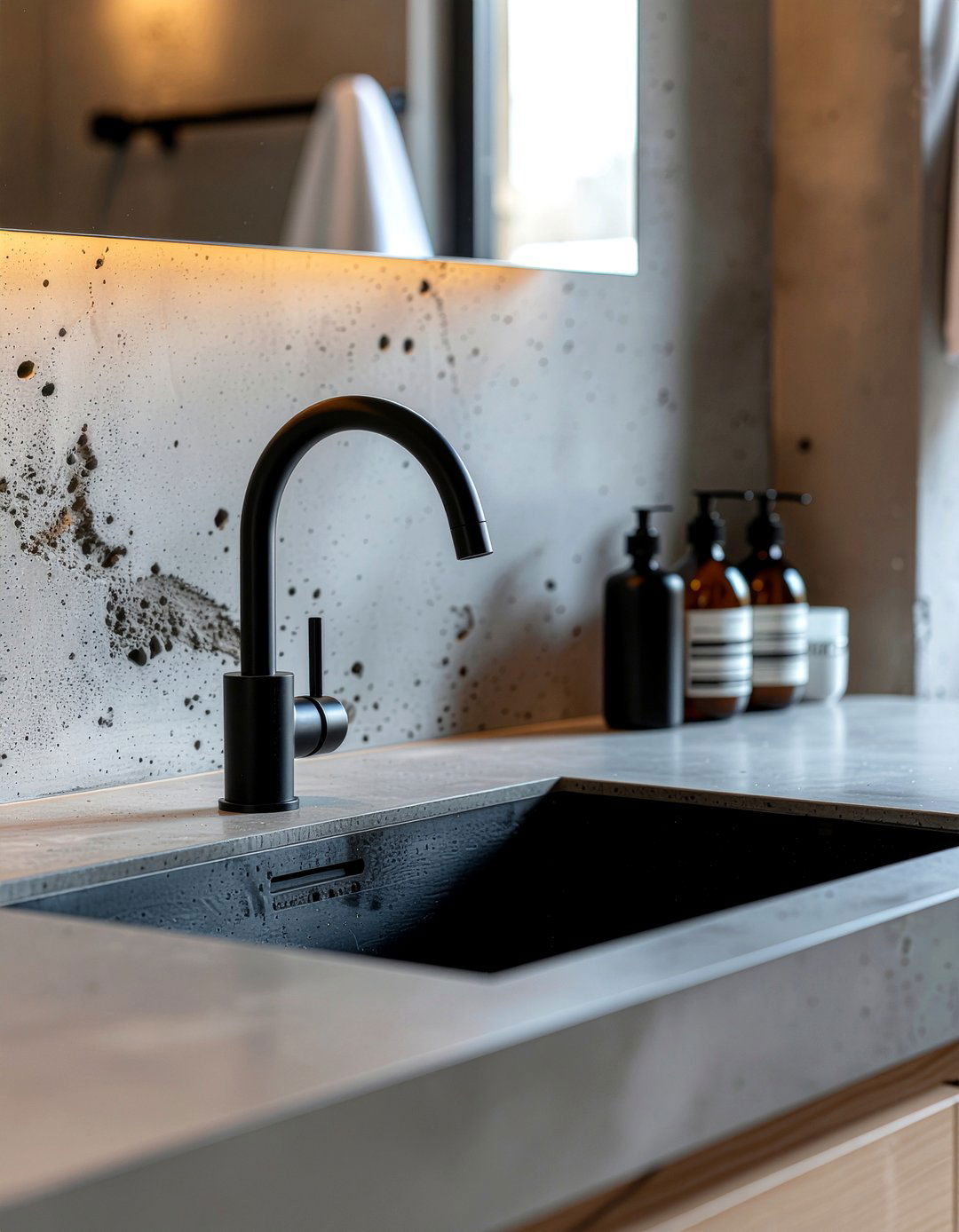 Matte Black Faucet - 30 new construction bathroom ideas