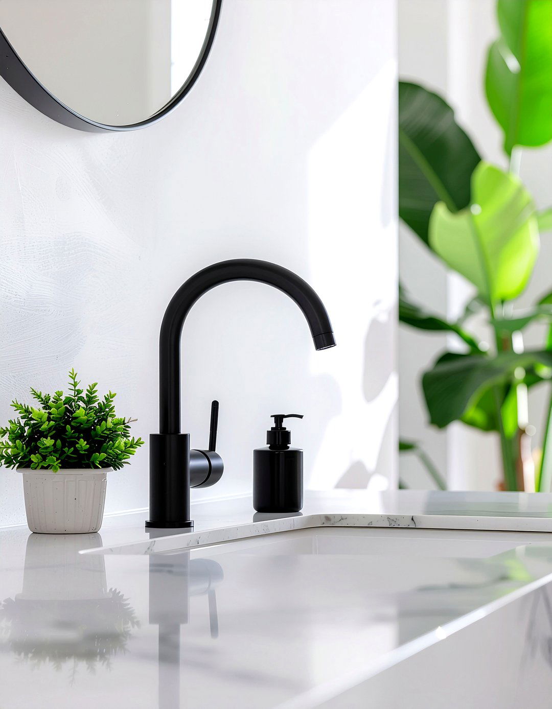 Matte Black Faucet - 30 bathroom feature ideas