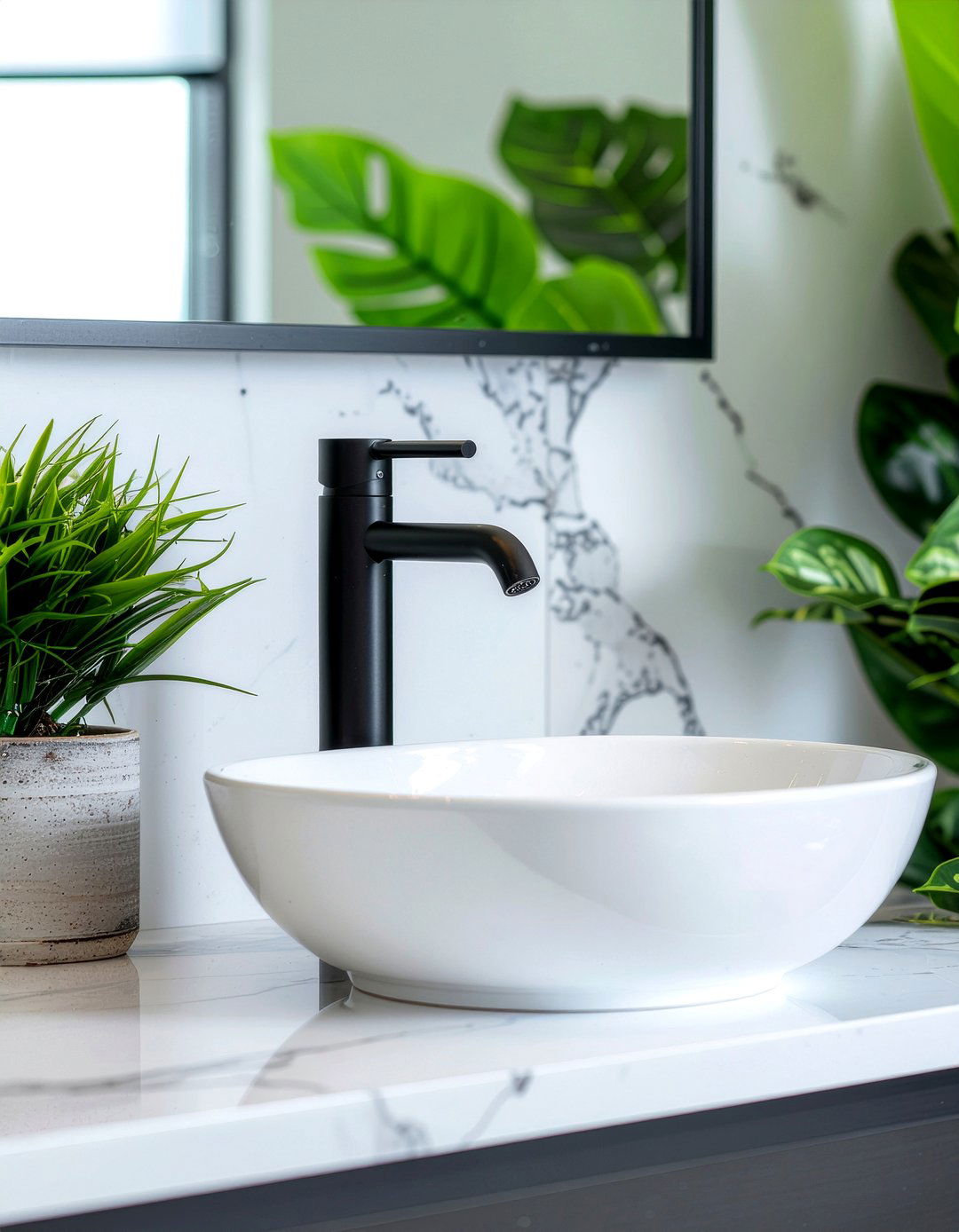 Matte Black Faucet - 30 bathroom simple change ideas