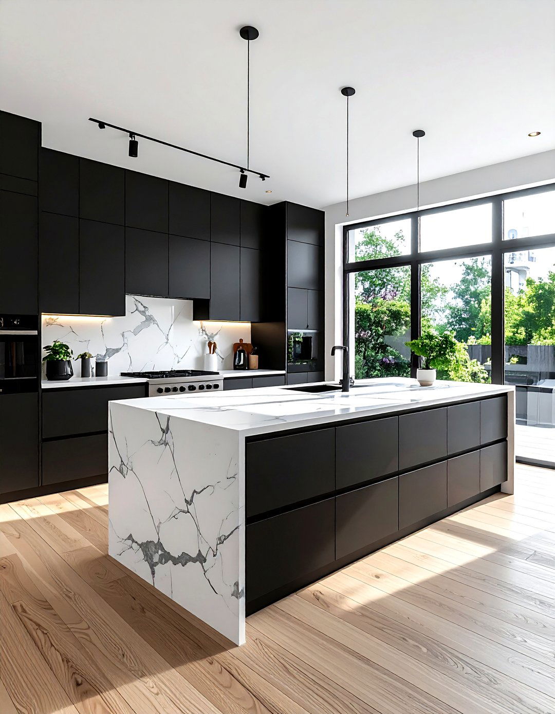 Matte Black Finish - 30 balanced kitchen ideas