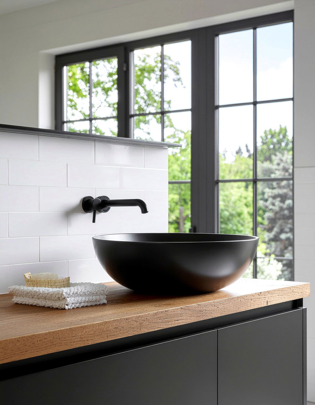 Matte Black Fixture - 30 bathroom high-low mixing ideas