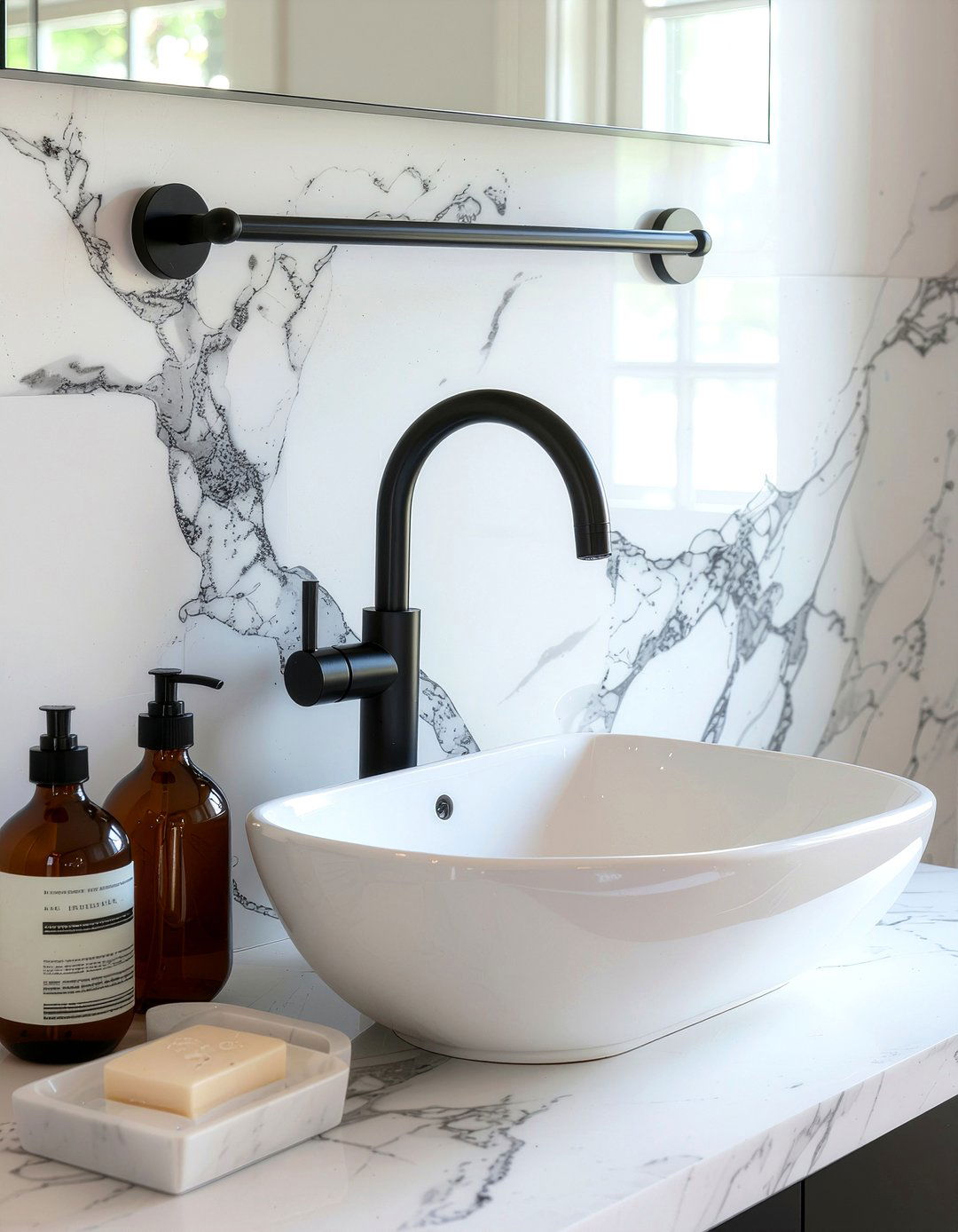 Matte Black Fixtures - 30 bathroom enhancement ideas