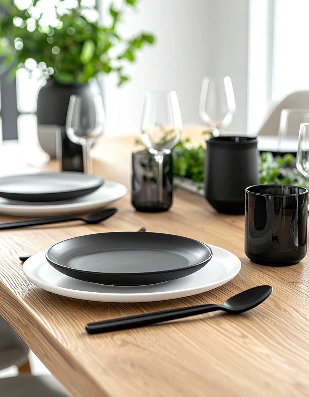 Matte Black Flatware - 30 black dining room accessories ideas