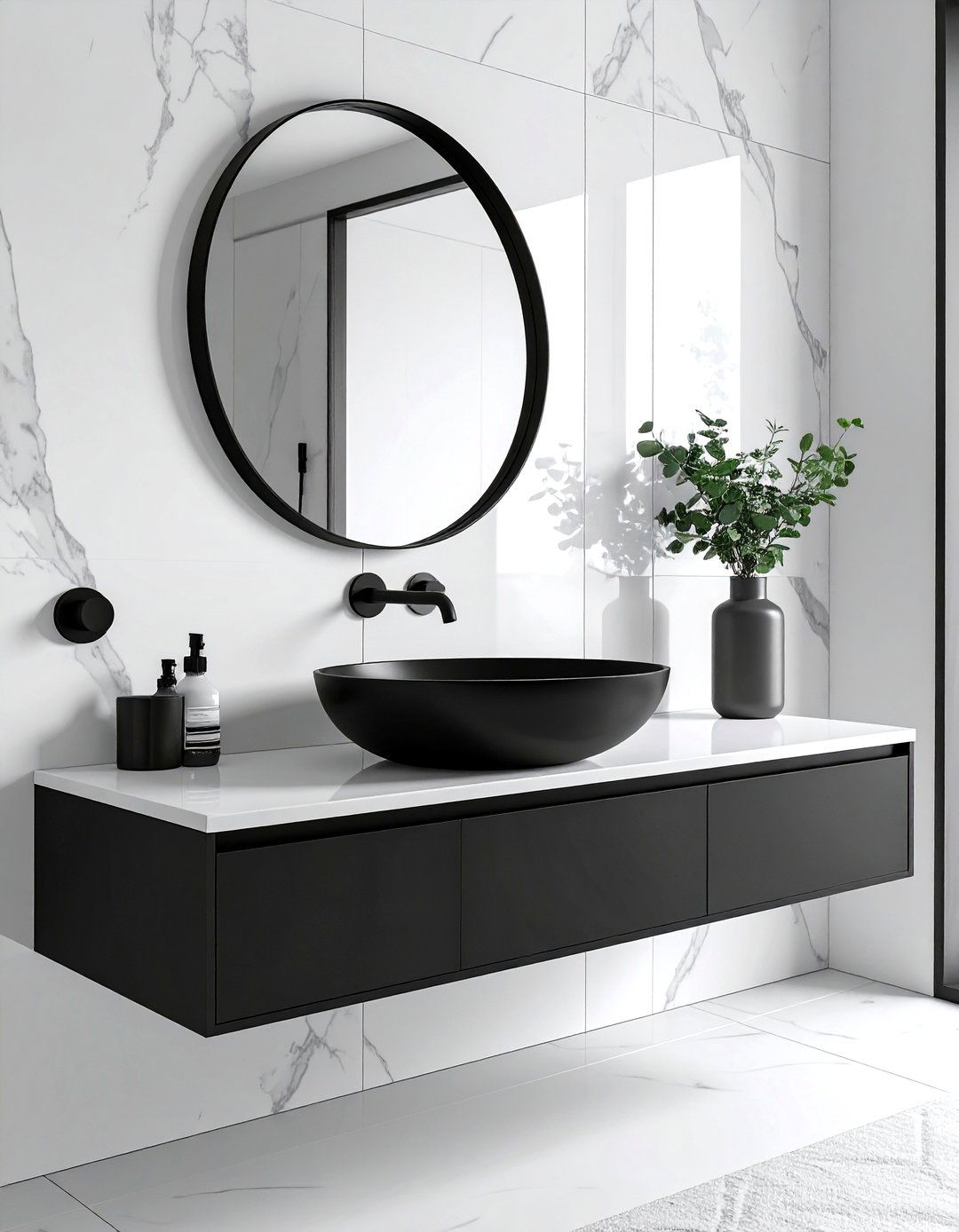 Matte Black Floating Basin - 30 wall-mounted sink ideas