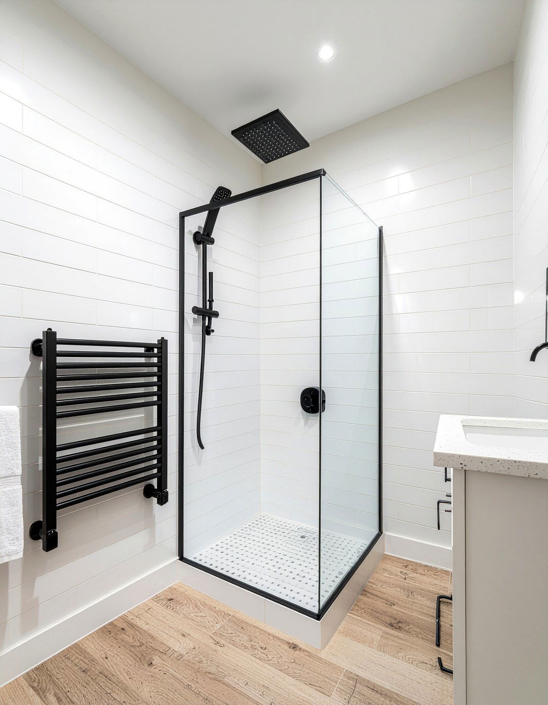 Matte Black Hardware - 30 new build bathroom ideas