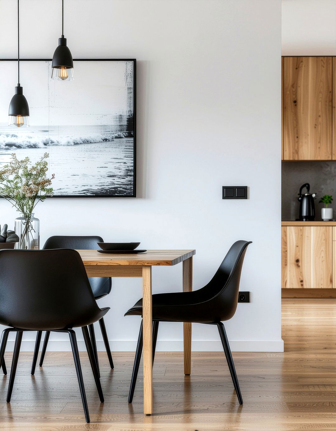 Matte Black Hardware - 30 earthy dining room ideas