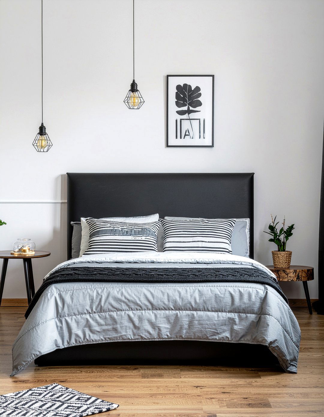 Matte Black Headboard - 30 bedroom metal headboards