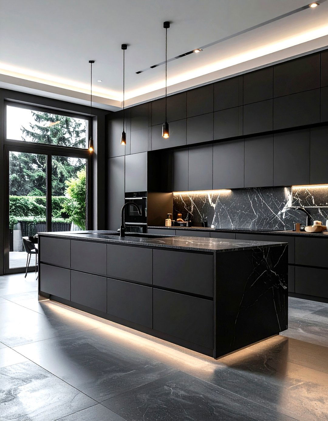 Matte Black Kitchen - 30 kitchen room settings