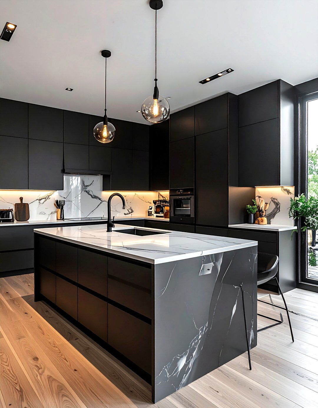 Matte Black Kitchen - 30 simple kitchen ideas