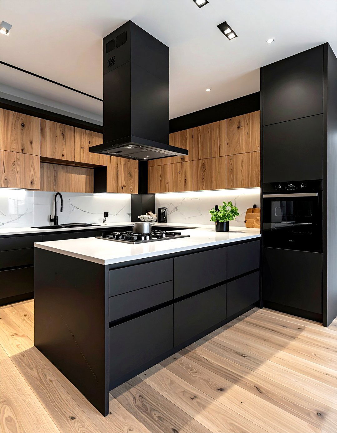 Matte Black Kitchen - 30 GE Profile kitchen ideas